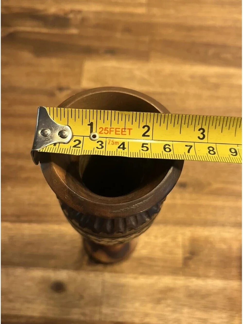 Handmade Wood Bud Vase Hand Carved Turned Vintage 9